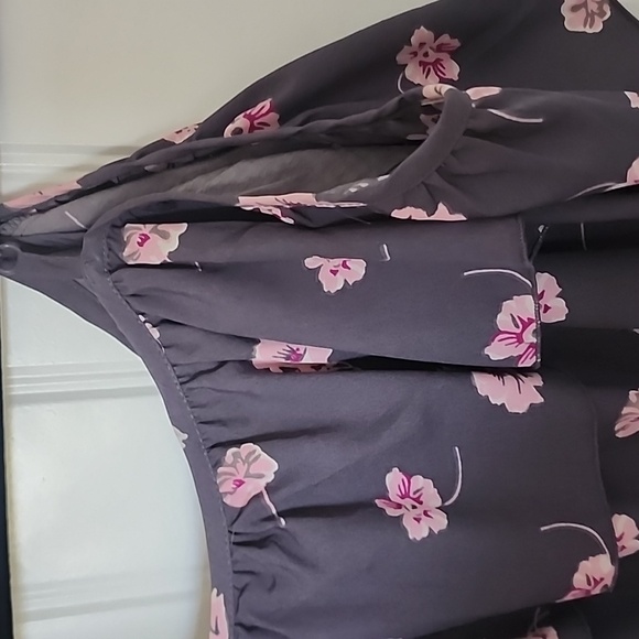 Wrap around dress pink gray - Picture 6 of 6